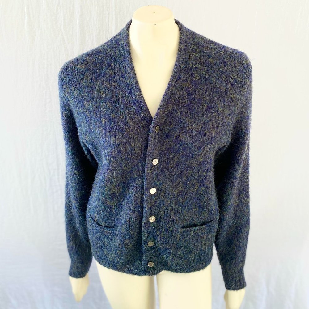 Vintage 1960s Blue Cardigan - Puritan Sportswear